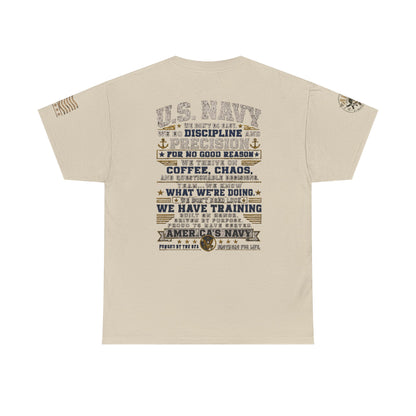 U.S. Navy Graphic Tee — Military Pride Back Print Shirt