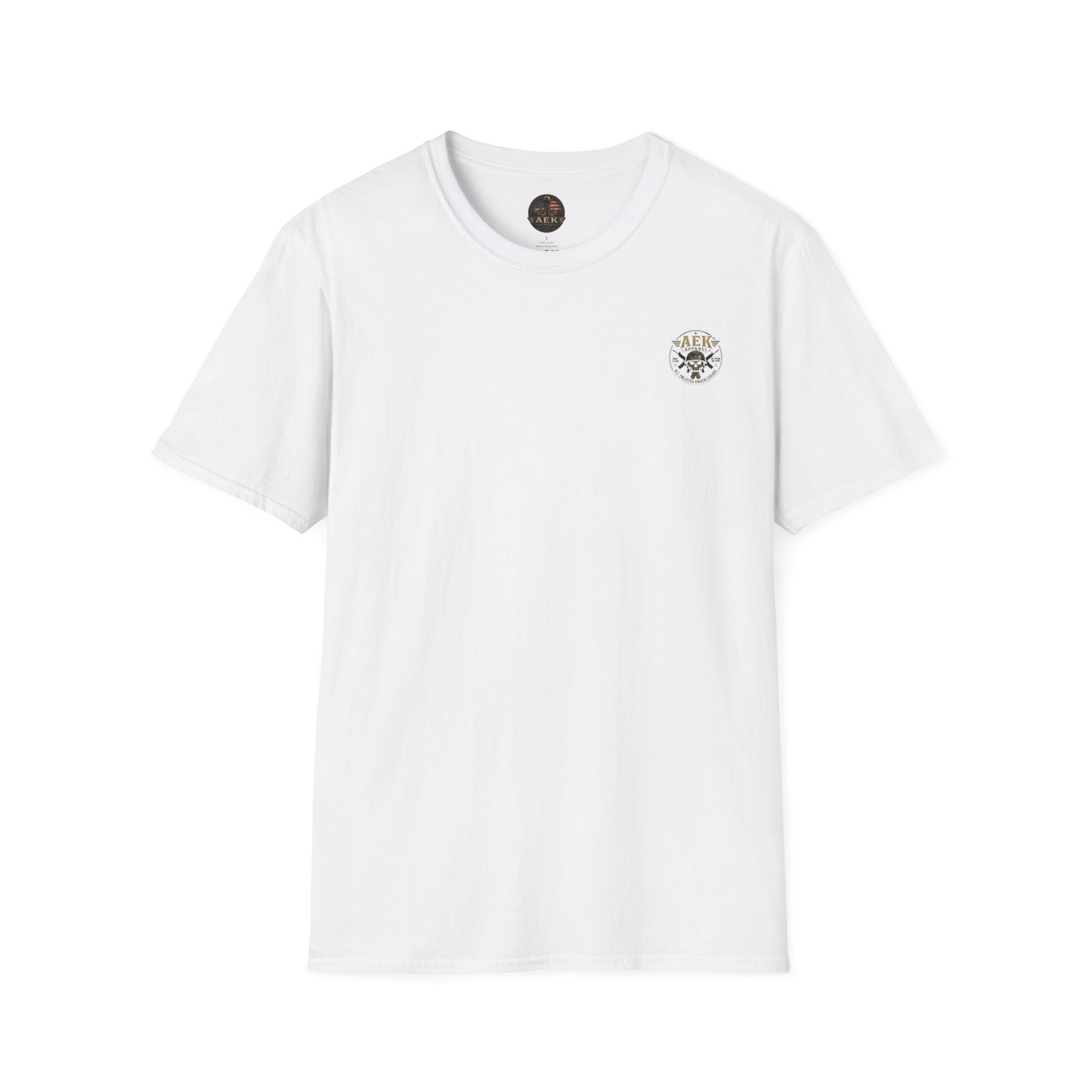 Army: Where You're Paid to Suffer T-Shirt — AEK Small Chest Logo, Coastal Surf Vibes
