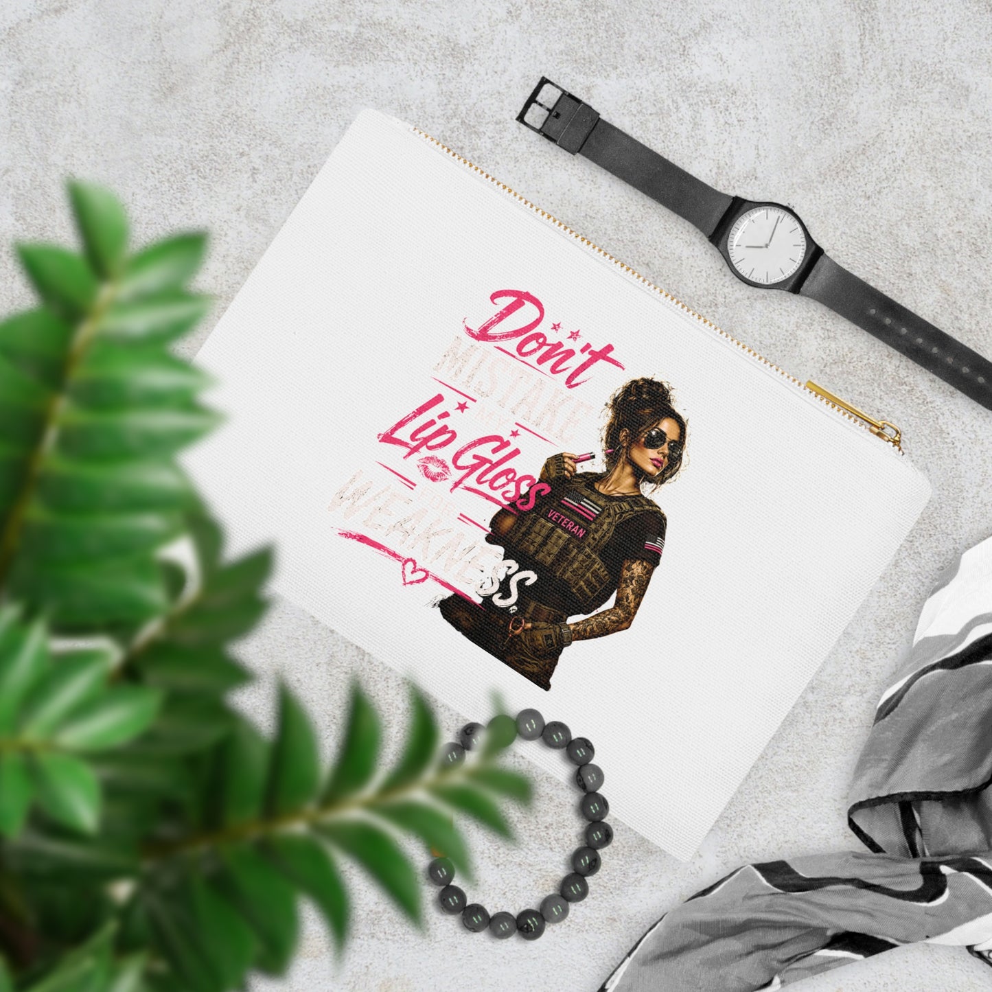 Tactical Makeup Cosmetic Bag — "Don't Mistake My Lip Gloss"
