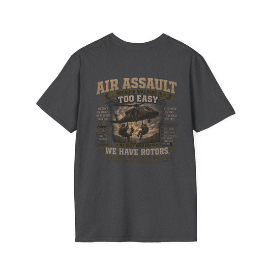 AEK Veteran Badge T-Shirt lightweight cotton tee with subtle distressed chest crest and ribbed collar