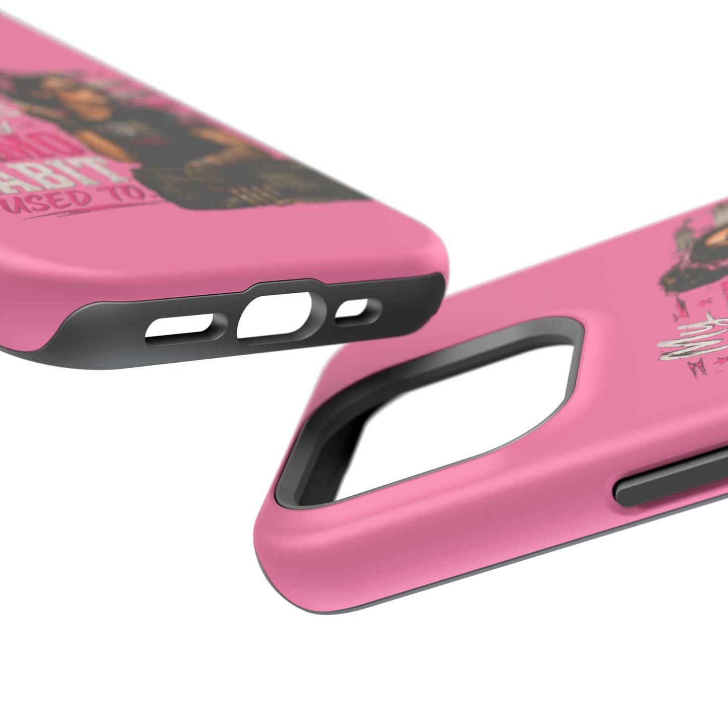Impact-Resistant Phone Case — "My Makeup Costs Less Than My Ammo Habit Used To" Pink Tactical Design