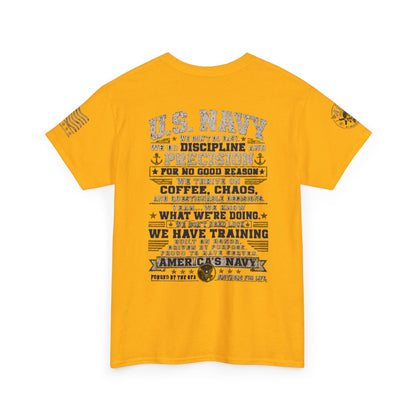 U.S. Navy Graphic Tee — Military Pride Back Print Shirt