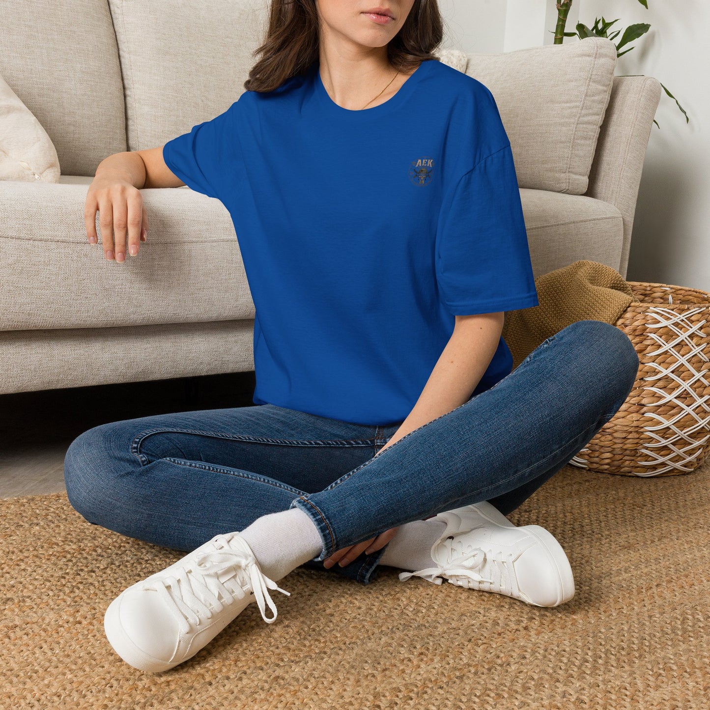 Army: Where You're Paid to Suffer T-Shirt — AEK Small Chest Logo, Coastal Surf Vibes