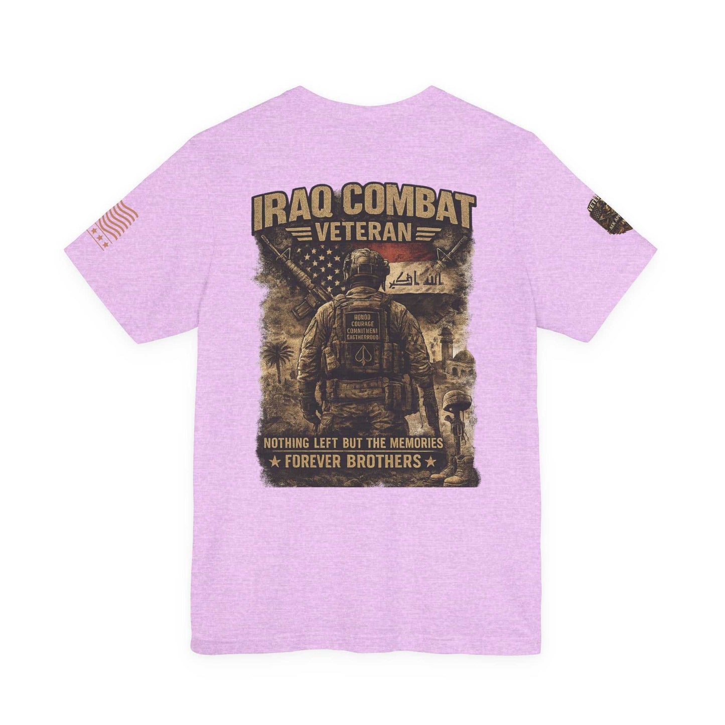 Iraq Combat Veteran T-Shirt – “Nothing Left But The Memories” Military Tribute Tee