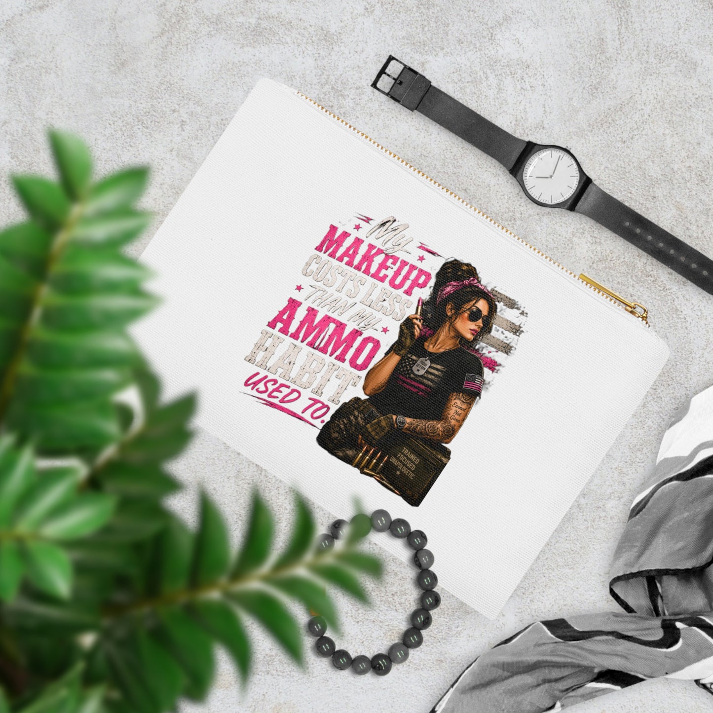 Tactical Makeup Cosmetic Bag — "My Makeup Cost Less Than My Ammo Habit Used To"