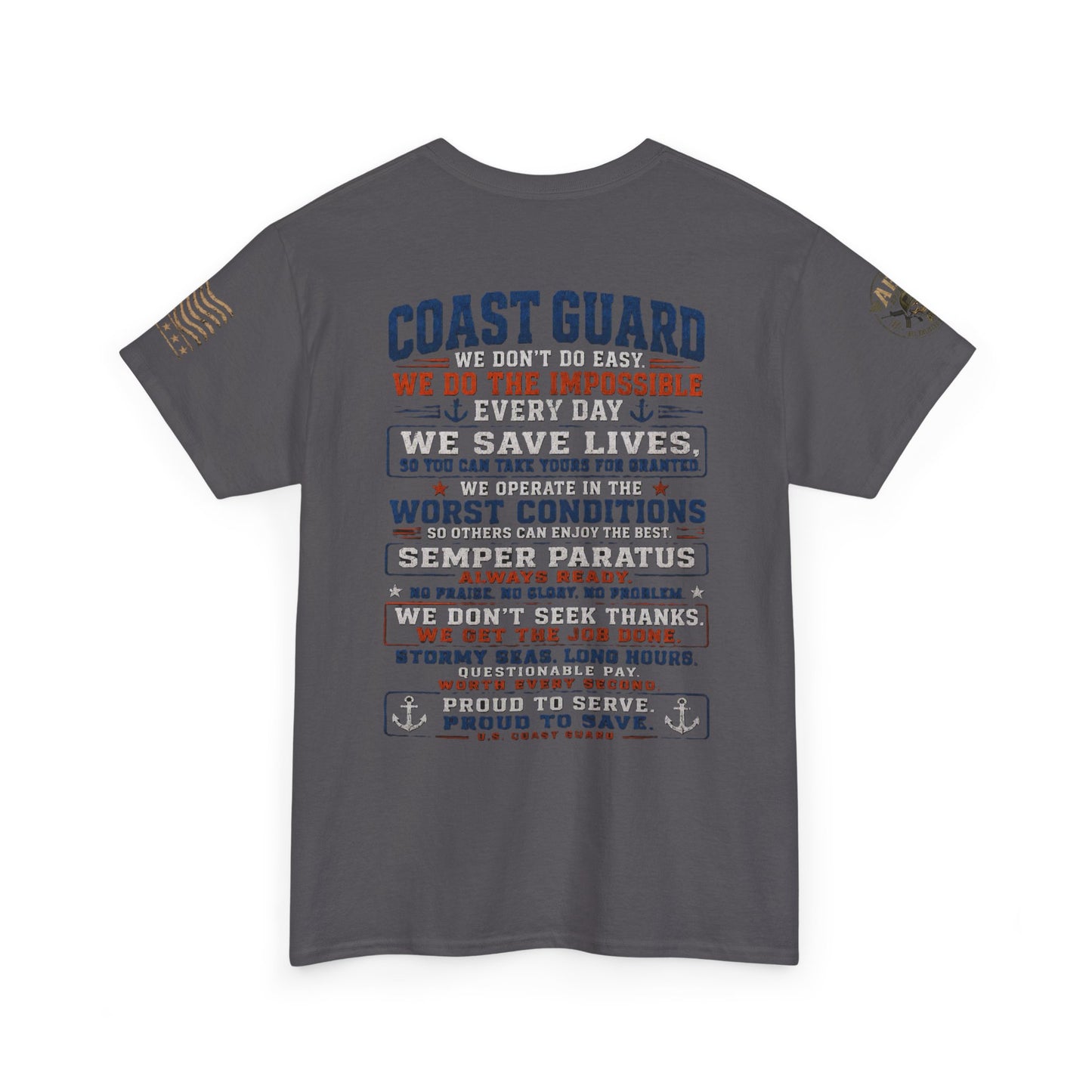 Coast Guard Tribute T‑Shirt — "We Do The Impossible" Veteran Rescue Tee