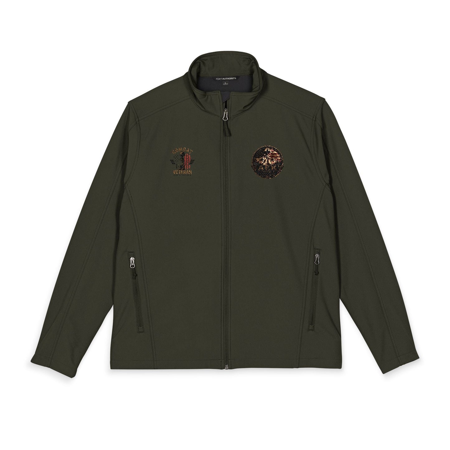 Embroidered Men's Soft Shell Jacket – Classic Port Authority Windbreaker, Durable Outdoor Layer
