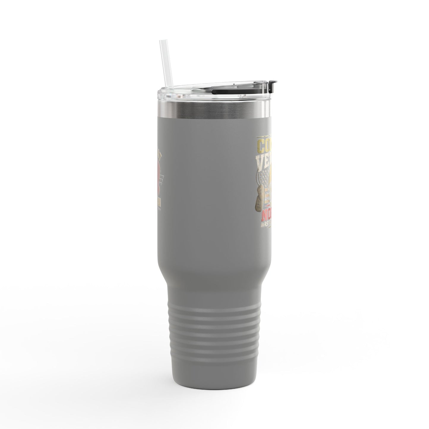 Travel Mug — "Combat Veteran: Because Normal Was Never an Option" 40oz Insulated Tumbler