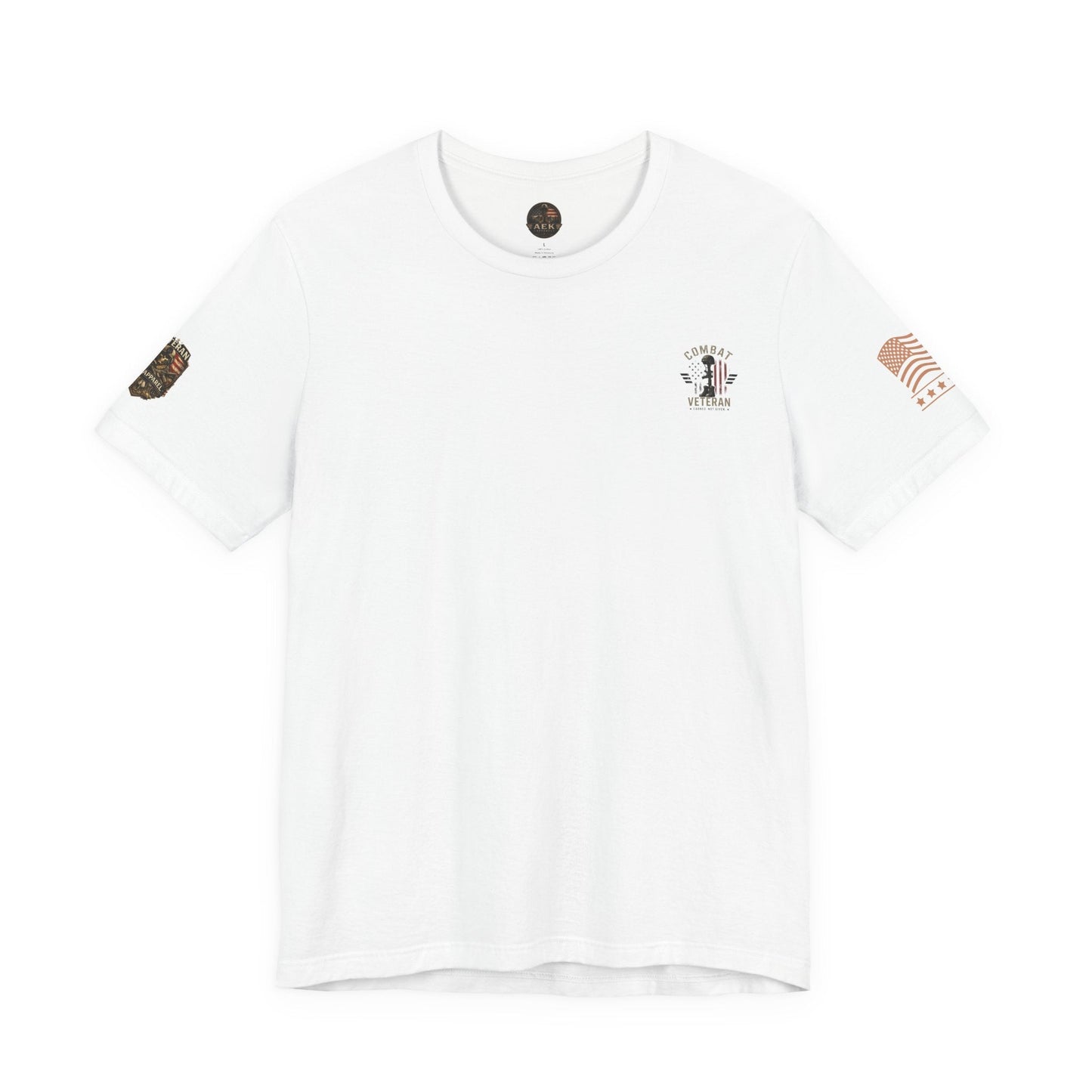 Disabled Veteran T-Shirt with patriotic design and vintage military accents on lightweight cotton fabric