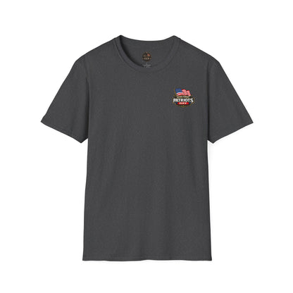 Patriots Day T‑Shirt — American Flag Small Chest Logo