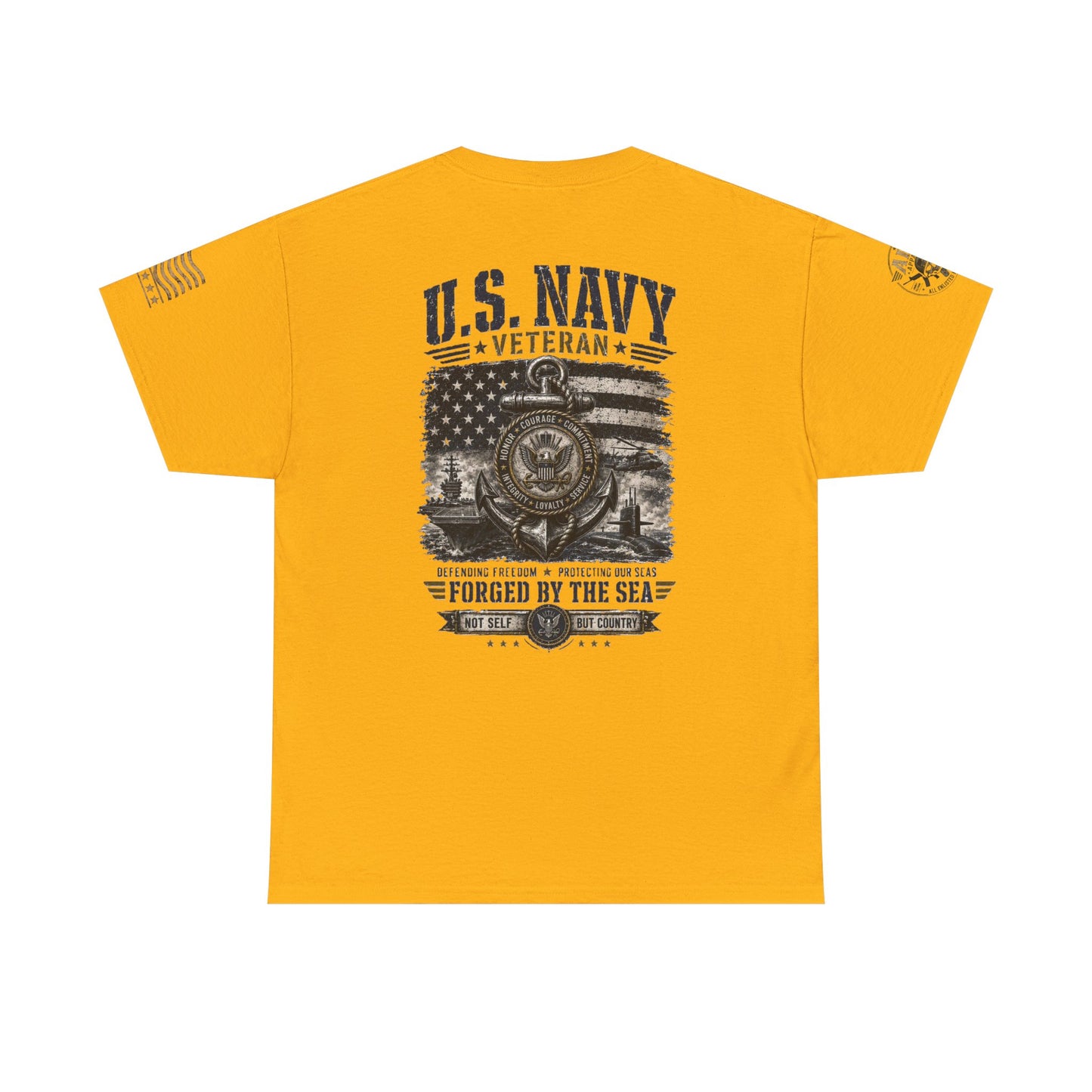 U.S. Navy Veteran T-Shirt — Forged by the Sea Patriotic Tee