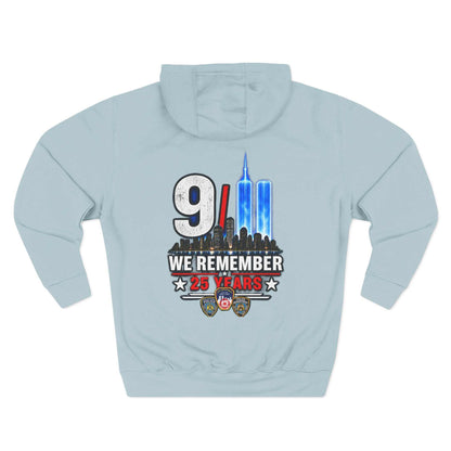 9/11 Remembrance Hoodie – We Remember 25 Years Tribute Fleece Hoodie