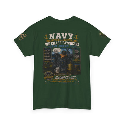 Navy Veteran Graphic Tee – 'Navy: Sea, Ports & Pride' Cotton T-Shirt