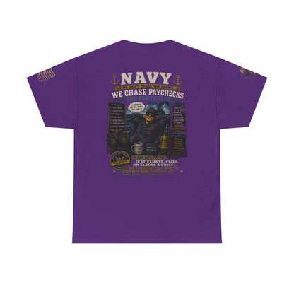Navy Veteran Graphic Tee – 'Navy: Sea, Ports & Pride' Cotton T-Shirt