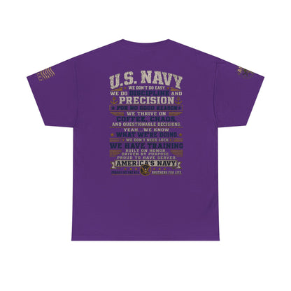U.S. Navy Graphic Tee — Military Pride Back Print Shirt