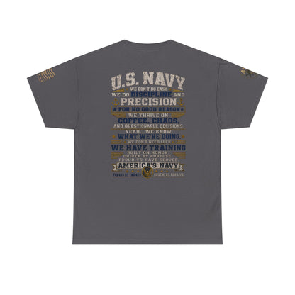 U.S. Navy Graphic Tee — Military Pride Back Print Shirt