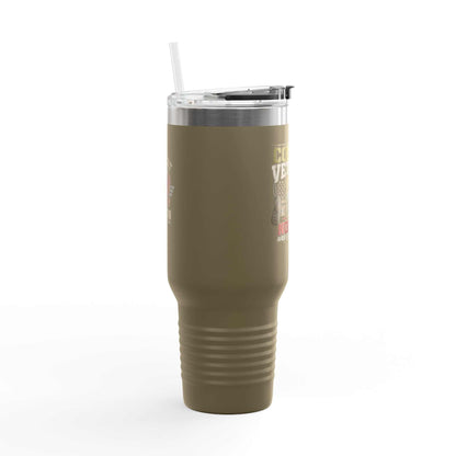 Travel Mug — "Combat Veteran: Because Normal Was Never an Option" 40oz Insulated Tumbler