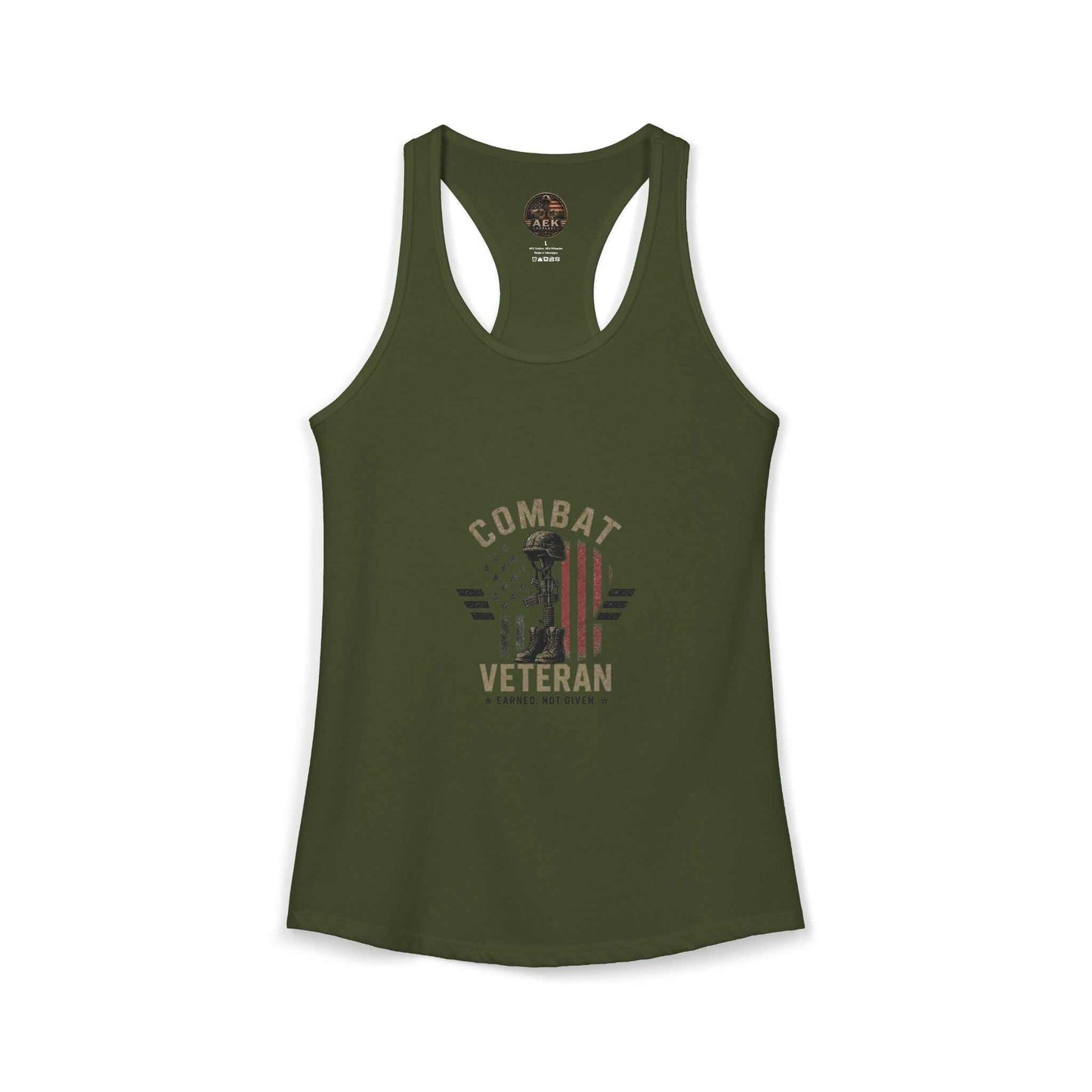 Women's Ideal Racerback Tank - 'Princess? NO! Prior Service' Combat Veteran