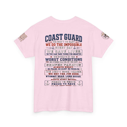 Coast Guard Tribute T‑Shirt — "We Do The Impossible" Veteran Rescue Tee
