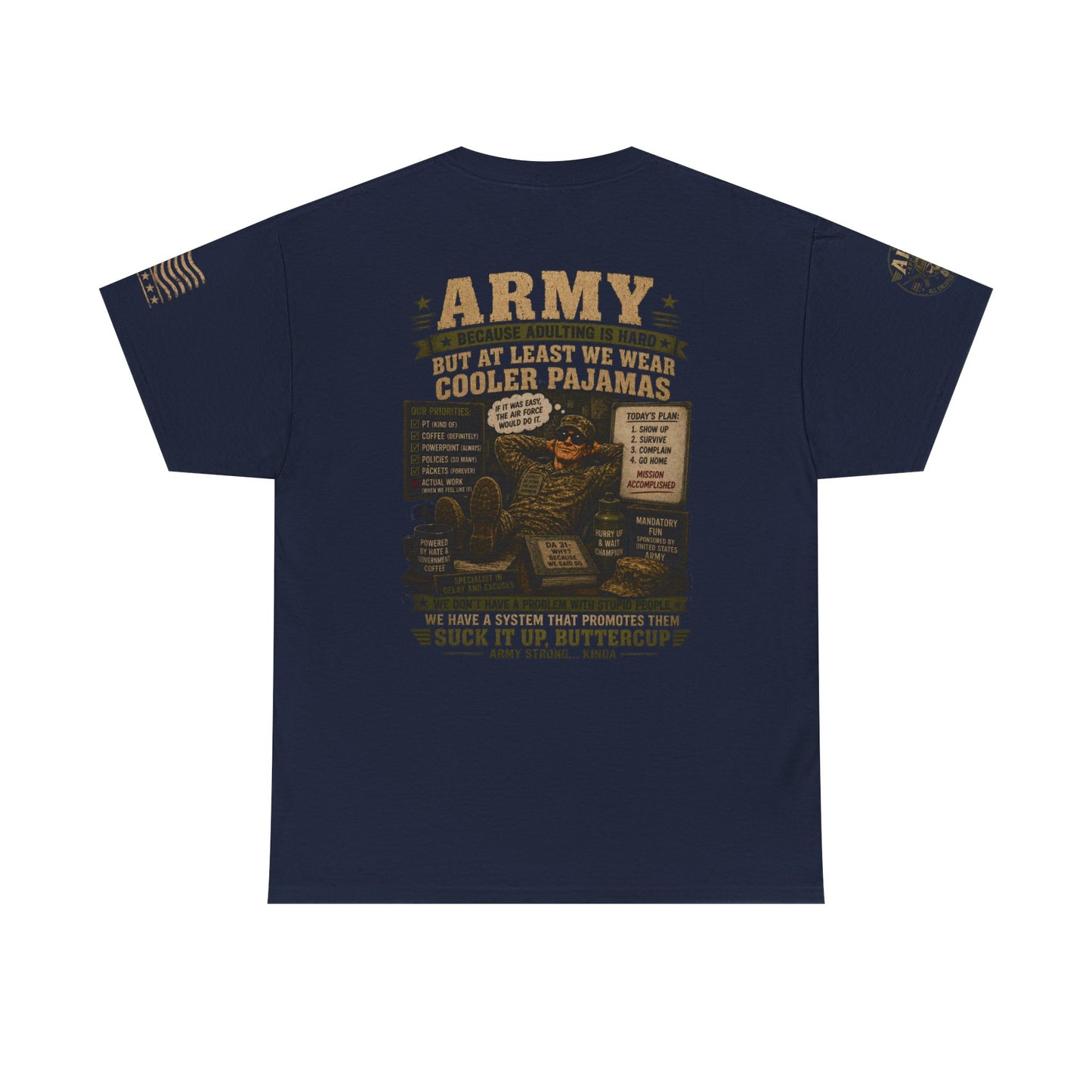 Army Vintage Graphic Tee — 'Army: Suck It Up, Buttercup' Military T‑Shirt
