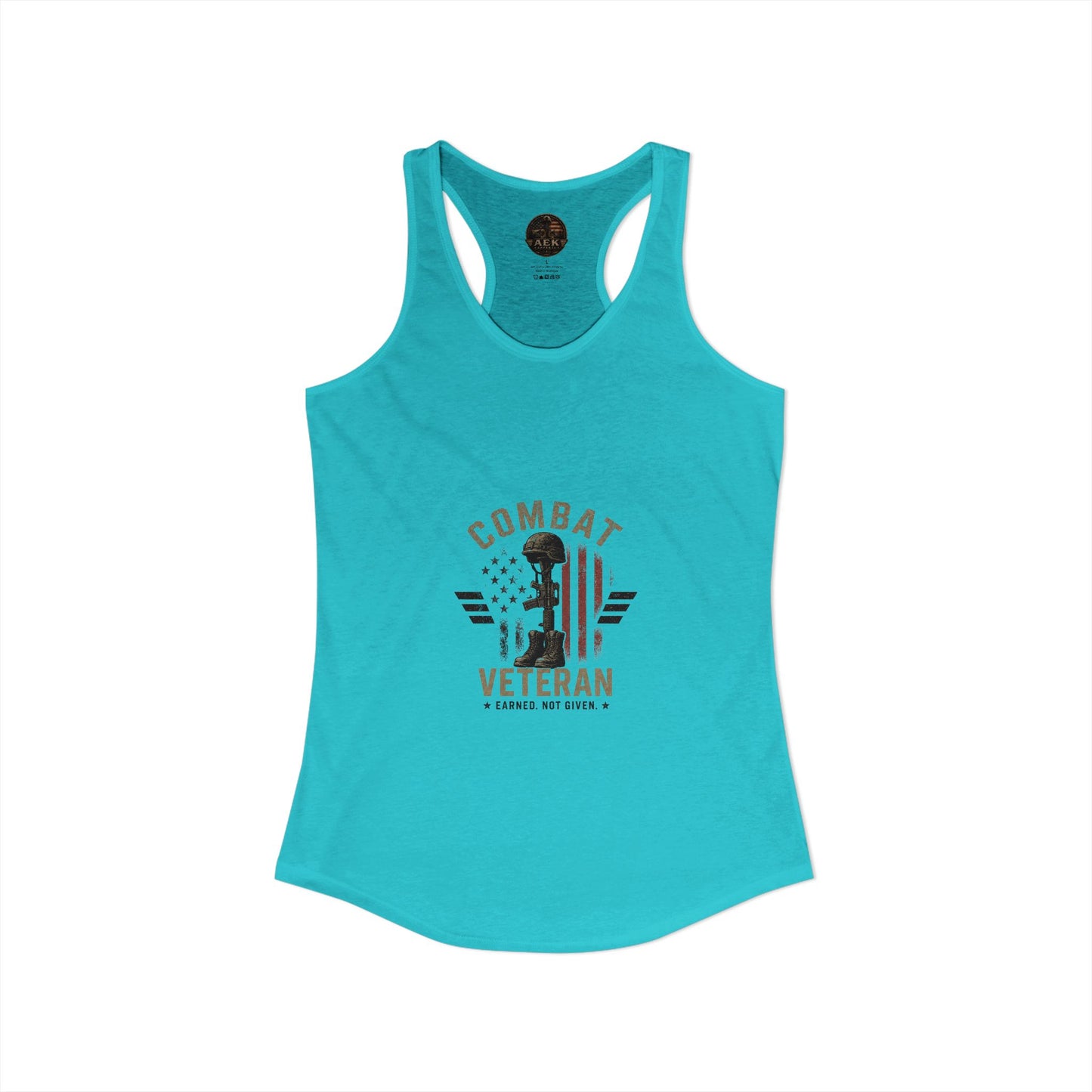 Women's Ideal Racerback Tank - 'I Am Not Perfect, I Am A Combat Veteran'