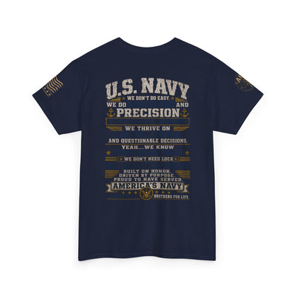 U.S. Navy Graphic Tee — Military Pride Back Print Shirt