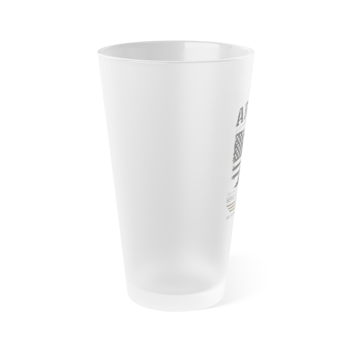 Army Veteran Frosted Pint Glass 16oz – Military Tribute Beer Cup