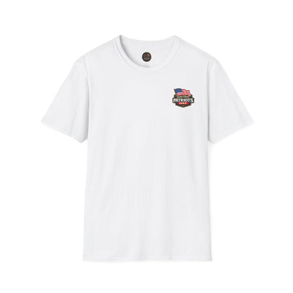 Patriots Day T-Shirt — Small Chest Flag Logo Tee for Memorial & Patriot Celebrations