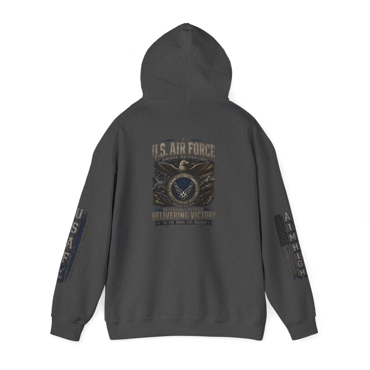 U.S. Air Force Vintage Logo Hoodie — Delivering Victory Military Pullover
