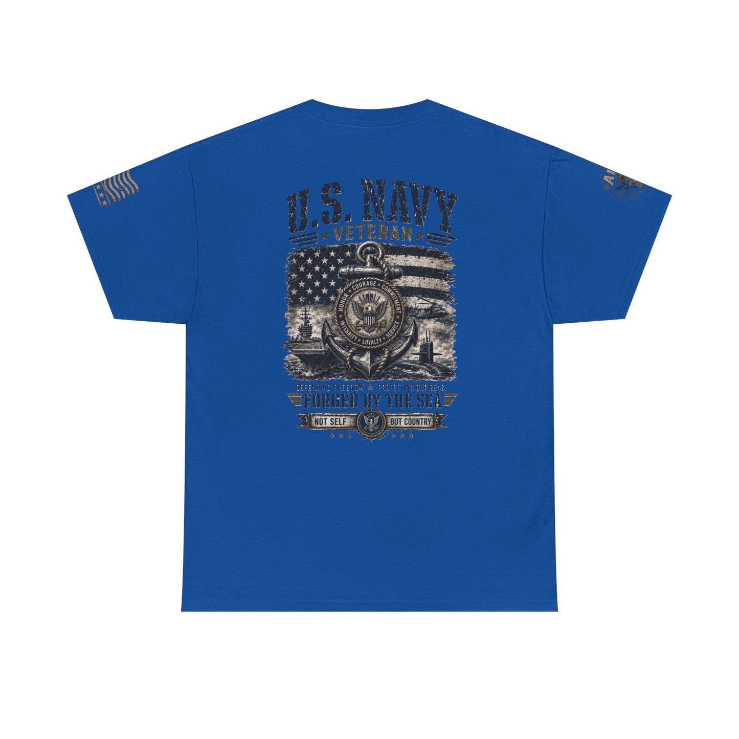 U.S. Navy Veteran T-Shirt — Forged by the Sea Patriotic Tee