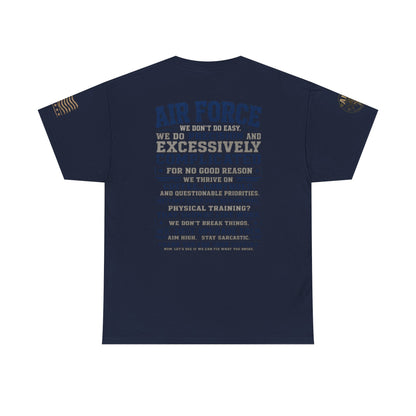 Air Force Crewneck T‑Shirt — "Air Force: Precision & Coffee" Military Graphic Tee