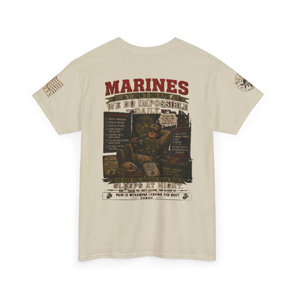 Marines Vintage Graphic Tee – 'Marines We Do Impossible' Military Shirt
