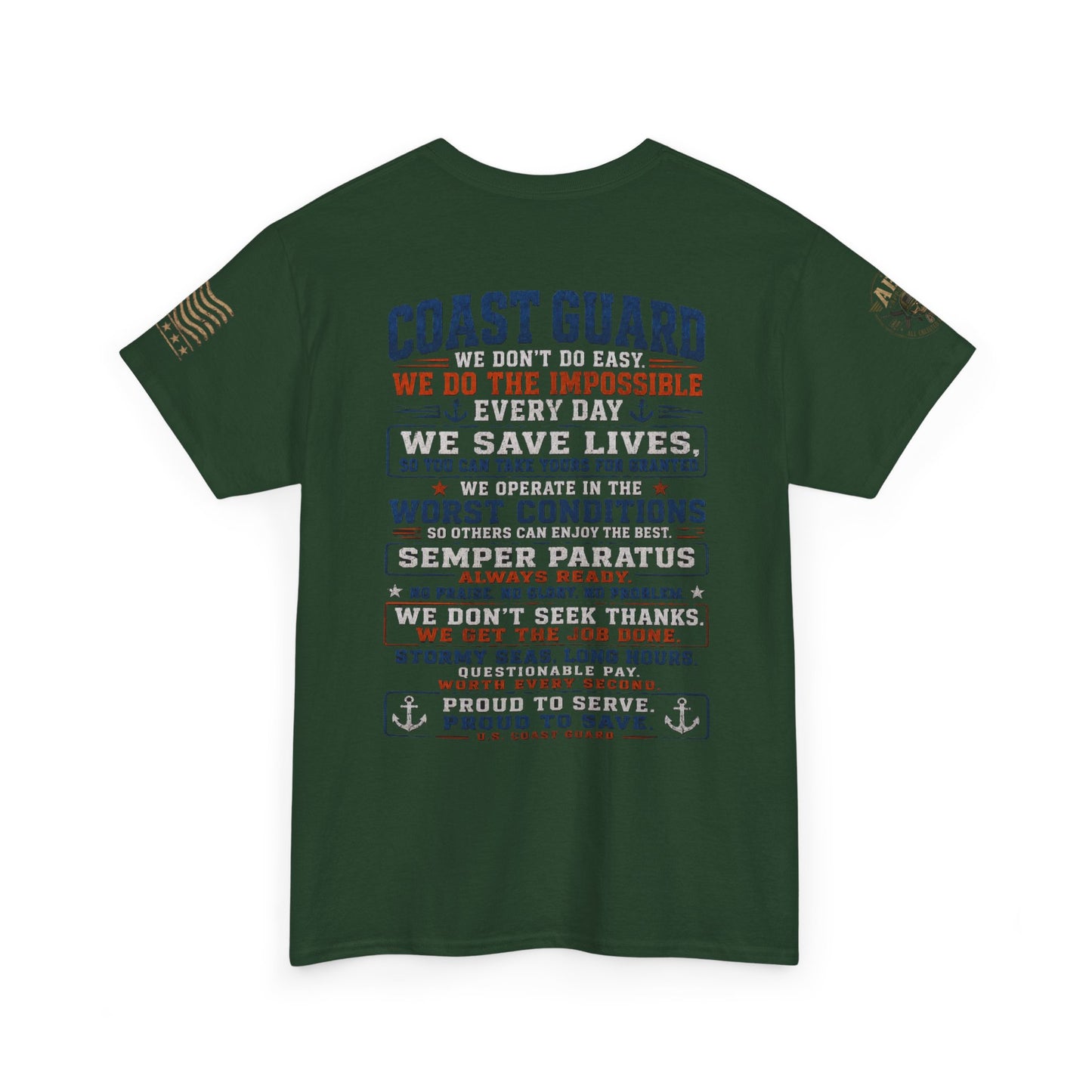 Coast Guard Tribute T‑Shirt — "We Do The Impossible" Veteran Rescue Tee