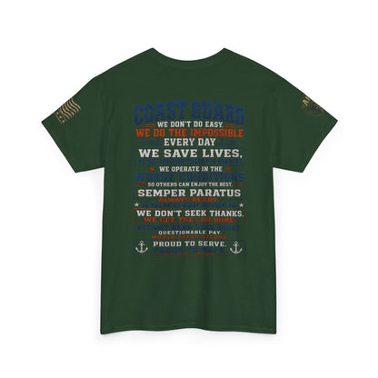 Coast Guard Tribute T‑Shirt — "We Do The Impossible" Veteran Rescue Tee