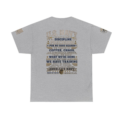 U.S. Navy Graphic Tee — Military Pride Back Print Shirt