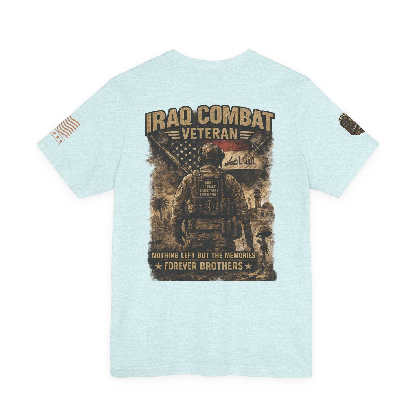 Iraq Combat Veteran T-Shirt – “Nothing Left But The Memories” Military Tribute Tee