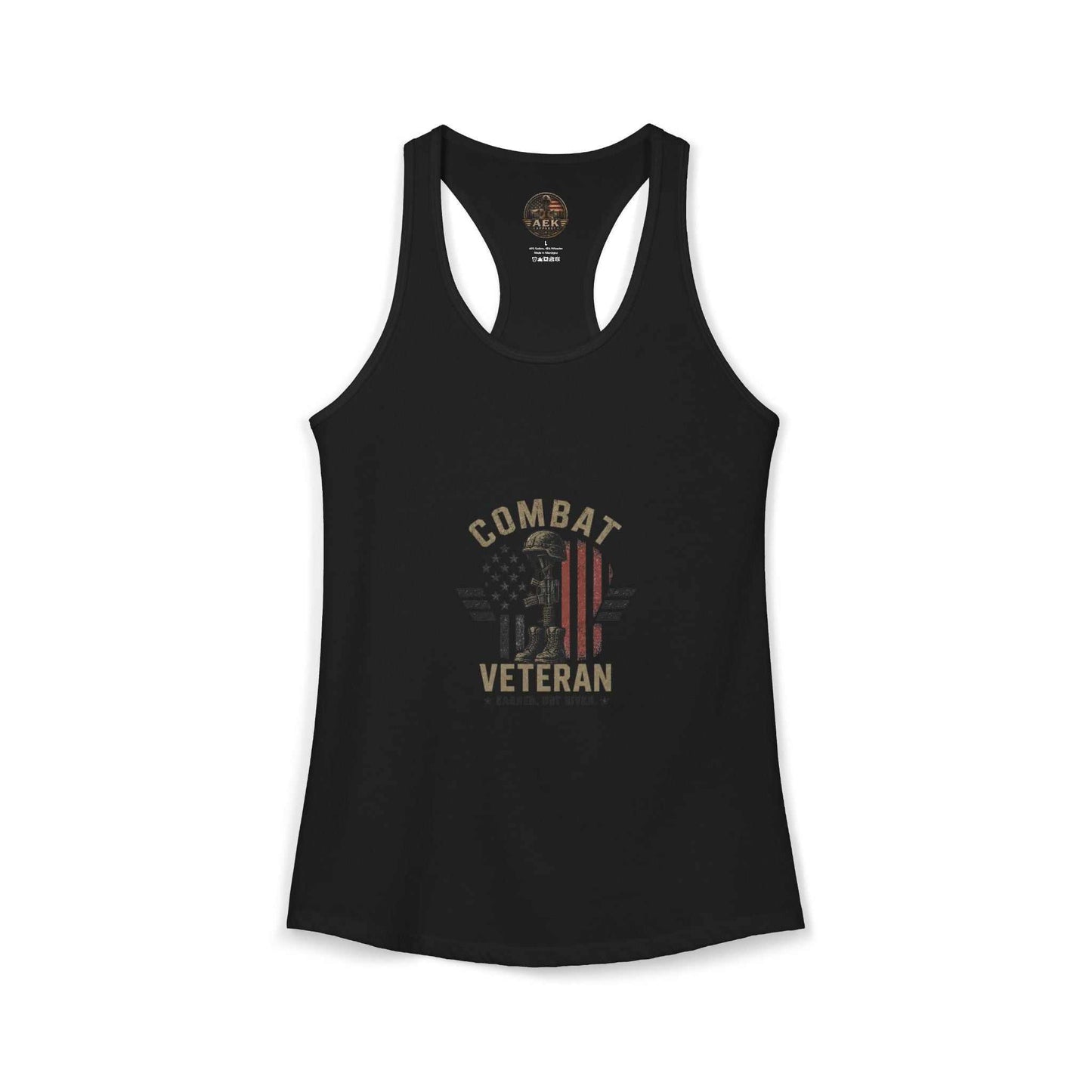 Women's Ideal Racerback Tank - 'Princess? NO! Prior Service' Combat Veteran
