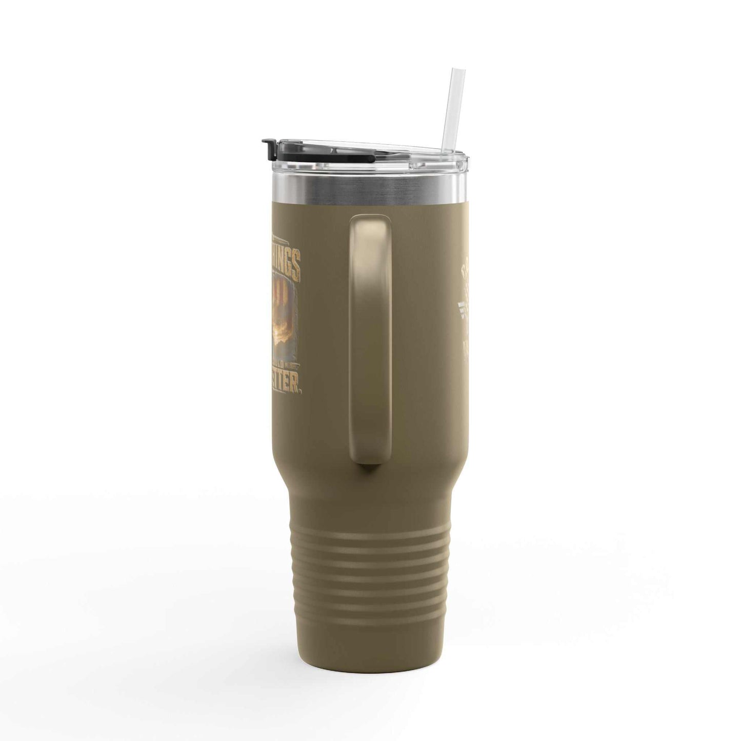 40oz Insulated Travel Mug – "I Do Stupid Things So Civilians Can Sleep Better" Veteran Tumbler