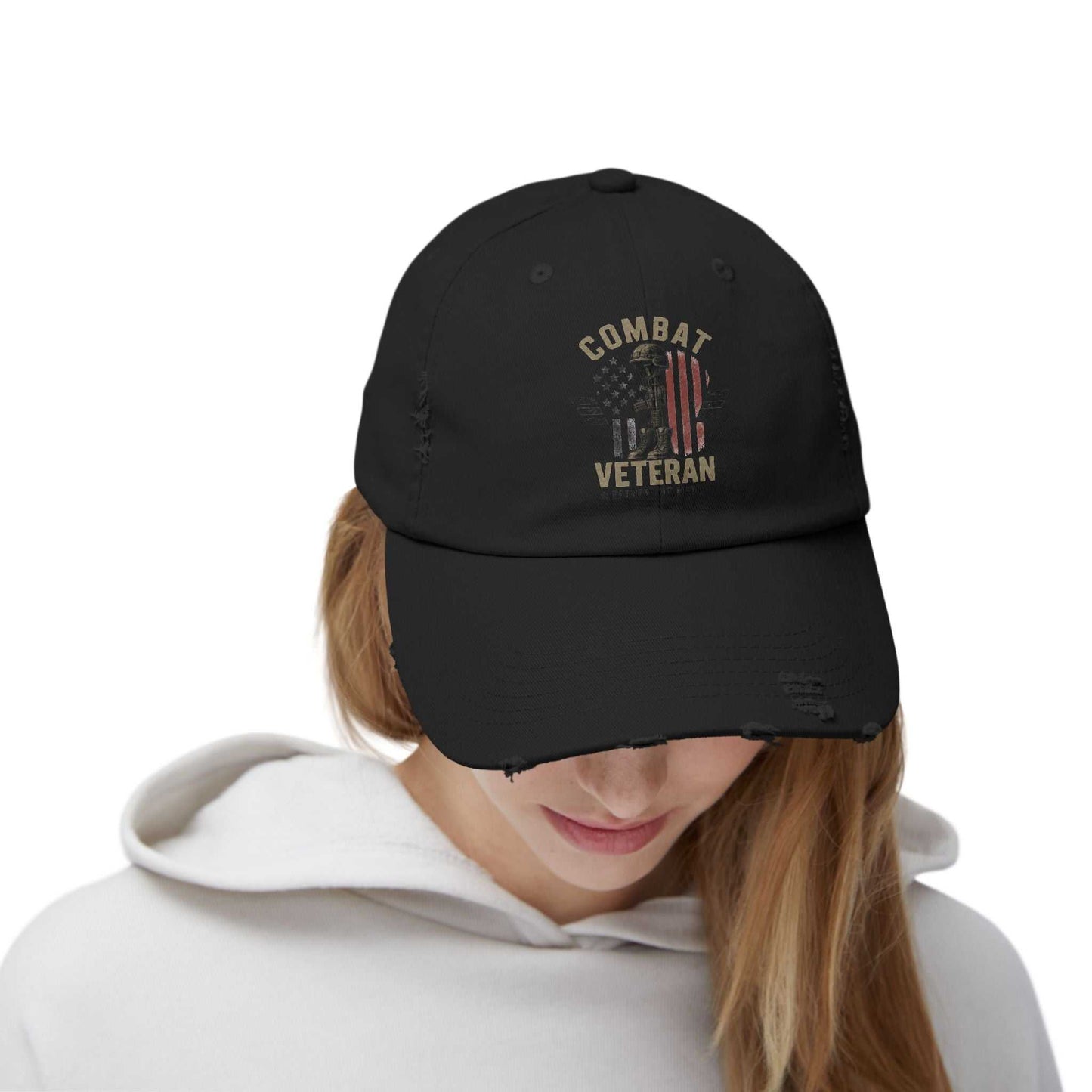 Combat Veteran Distressed Cap
