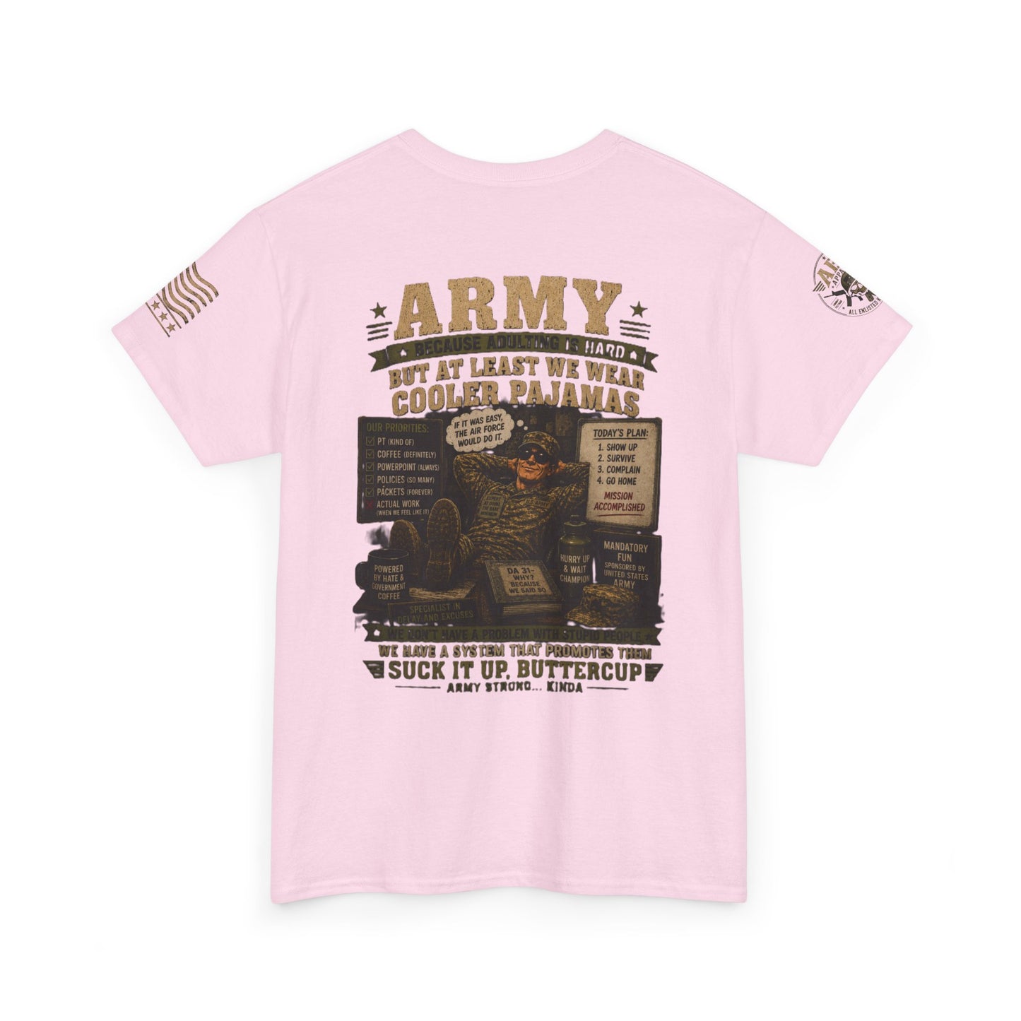 Army Vintage Graphic Tee — 'Army: Suck It Up, Buttercup' Military T‑Shirt