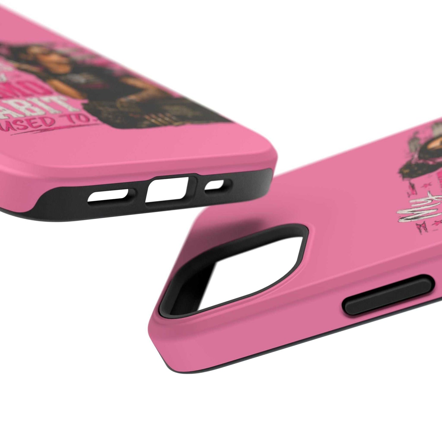 Impact-Resistant Phone Case — "My Makeup Costs Less Than My Ammo Habit Used To" Pink Tactical Design