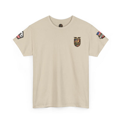 NYARNG Patriots Day Memorial Tee – "Never Forget" 25th Anniversary American Flag Shirt