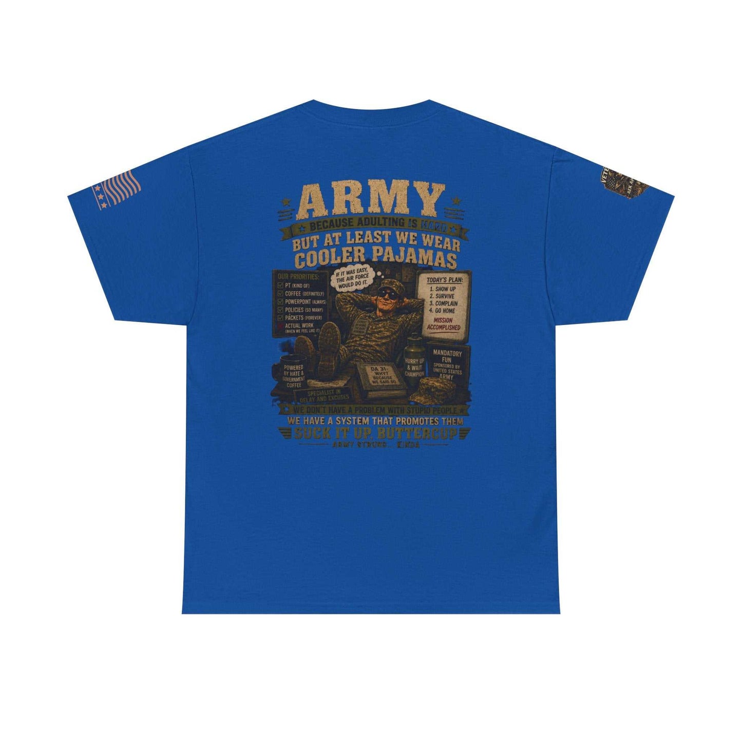 Army Vintage Graphic Tee — "Suck It Up, Buttercup" Military T-Shirt