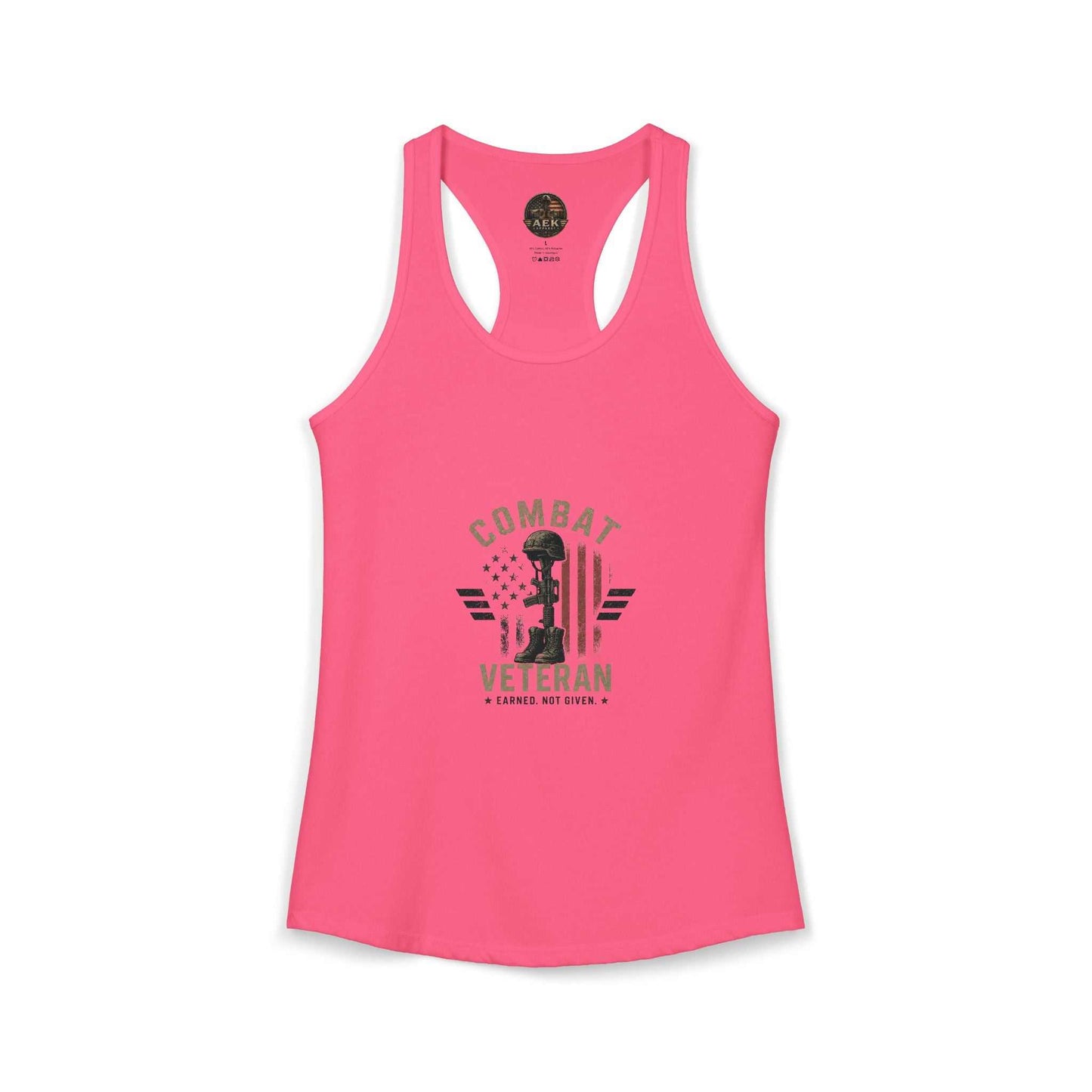 Women's Ideal Racerback Tank - 'Princess? NO! Prior Service' Combat Veteran