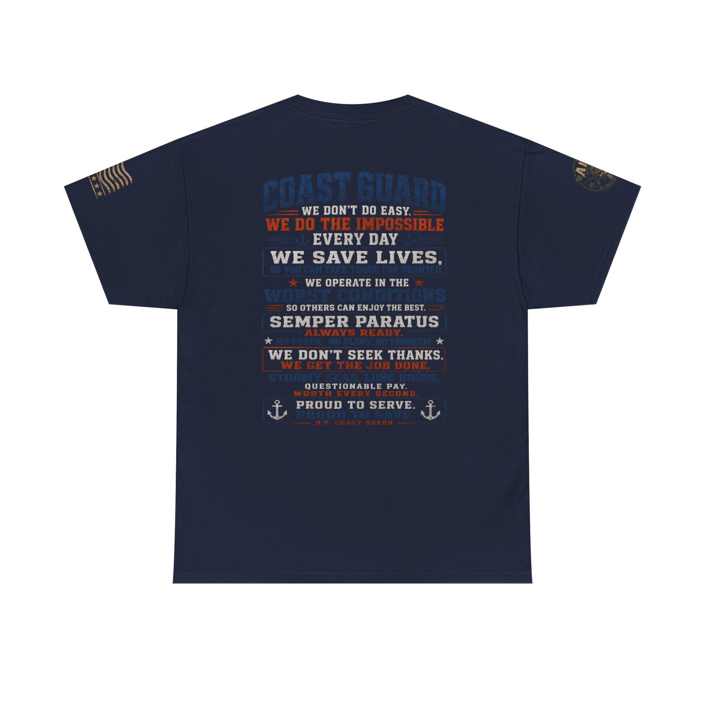 Coast Guard Tribute T‑Shirt — "We Do The Impossible" Veteran Rescue Tee