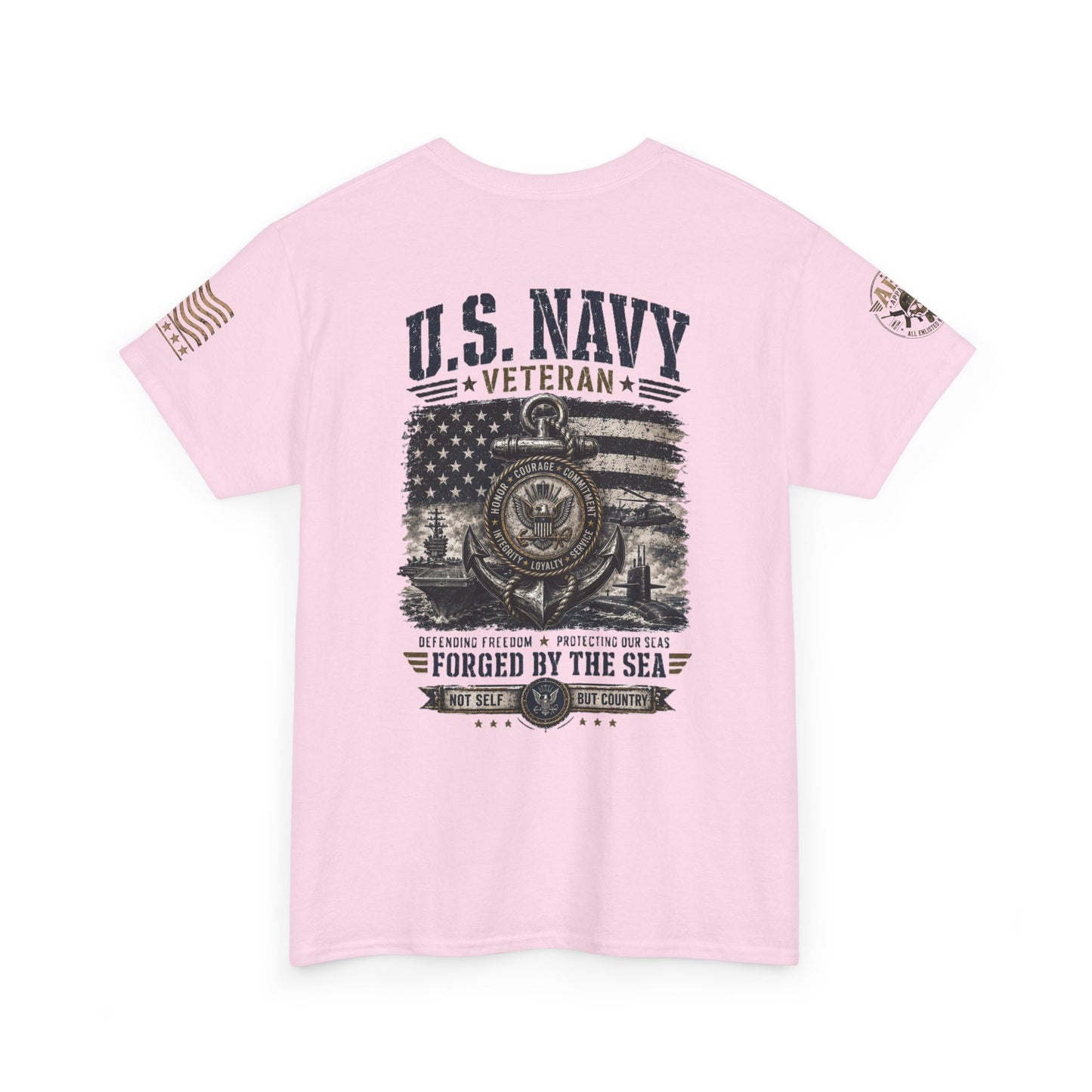 U.S. Navy Veteran T-Shirt — Forged by the Sea Patriotic Tee