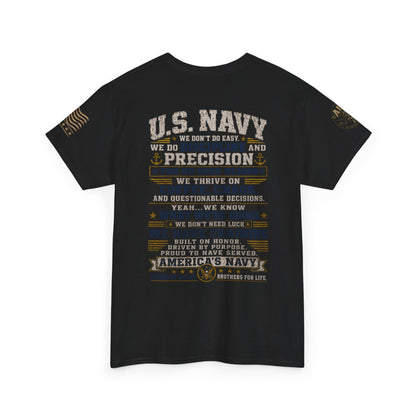 U.S. Navy Graphic Tee — Military Pride Back Print Shirt