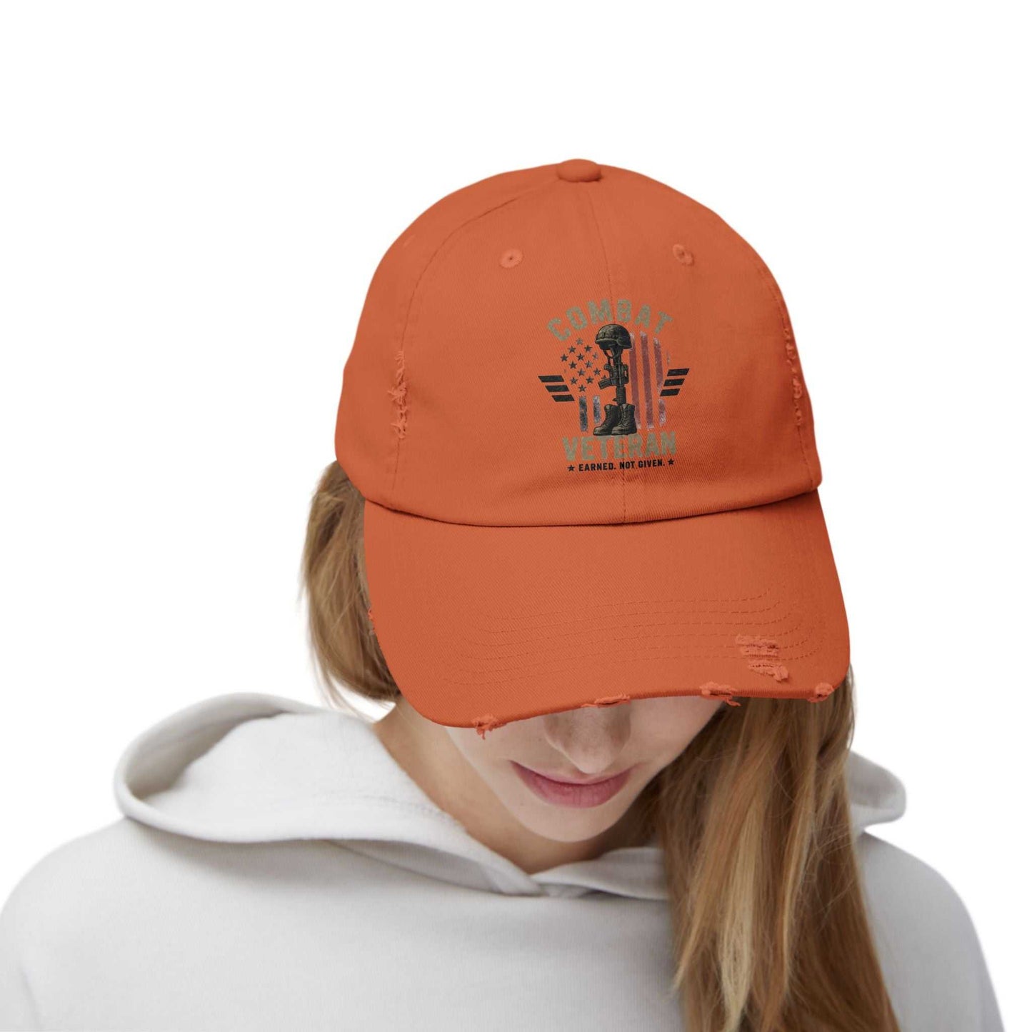 Combat Veteran Distressed Cap