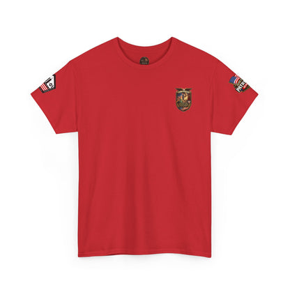NYARNG Patriots Day Memorial Tee – "Never Forget" 25th Anniversary American Flag Shirt