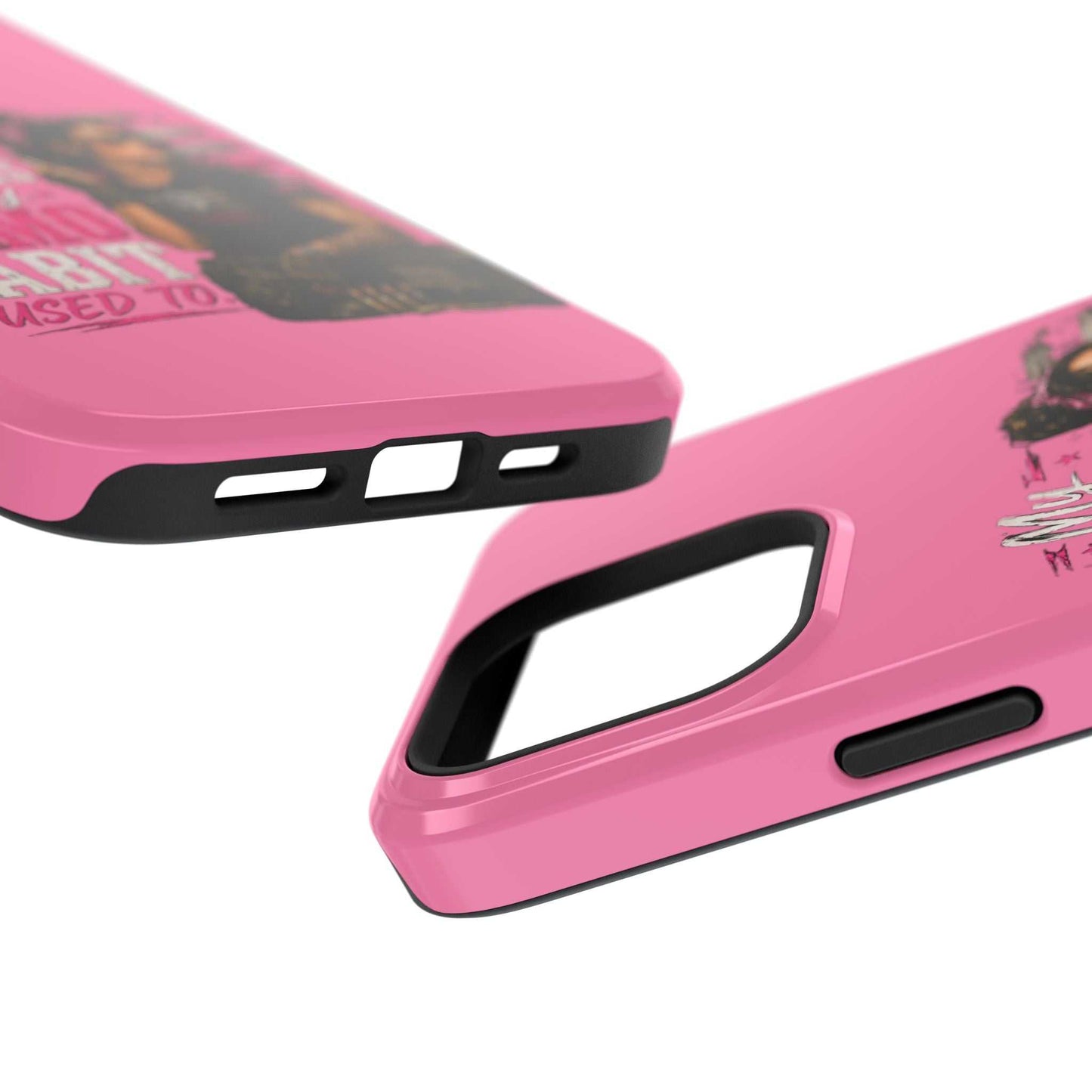 Impact-Resistant Phone Case — "My Makeup Costs Less Than My Ammo Habit Used To" Pink Tactical Design